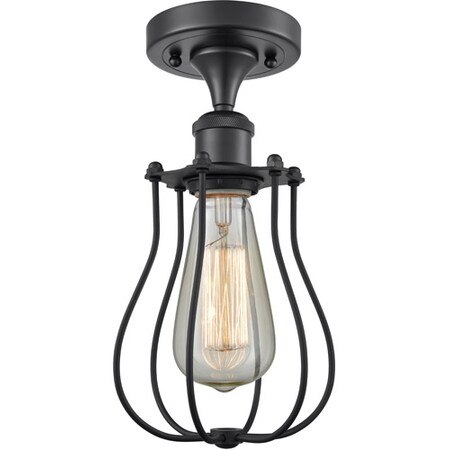 Innovations Lighting One Light Vintage Dimmable Led Flush Mount 516-1C-BK-513-LED